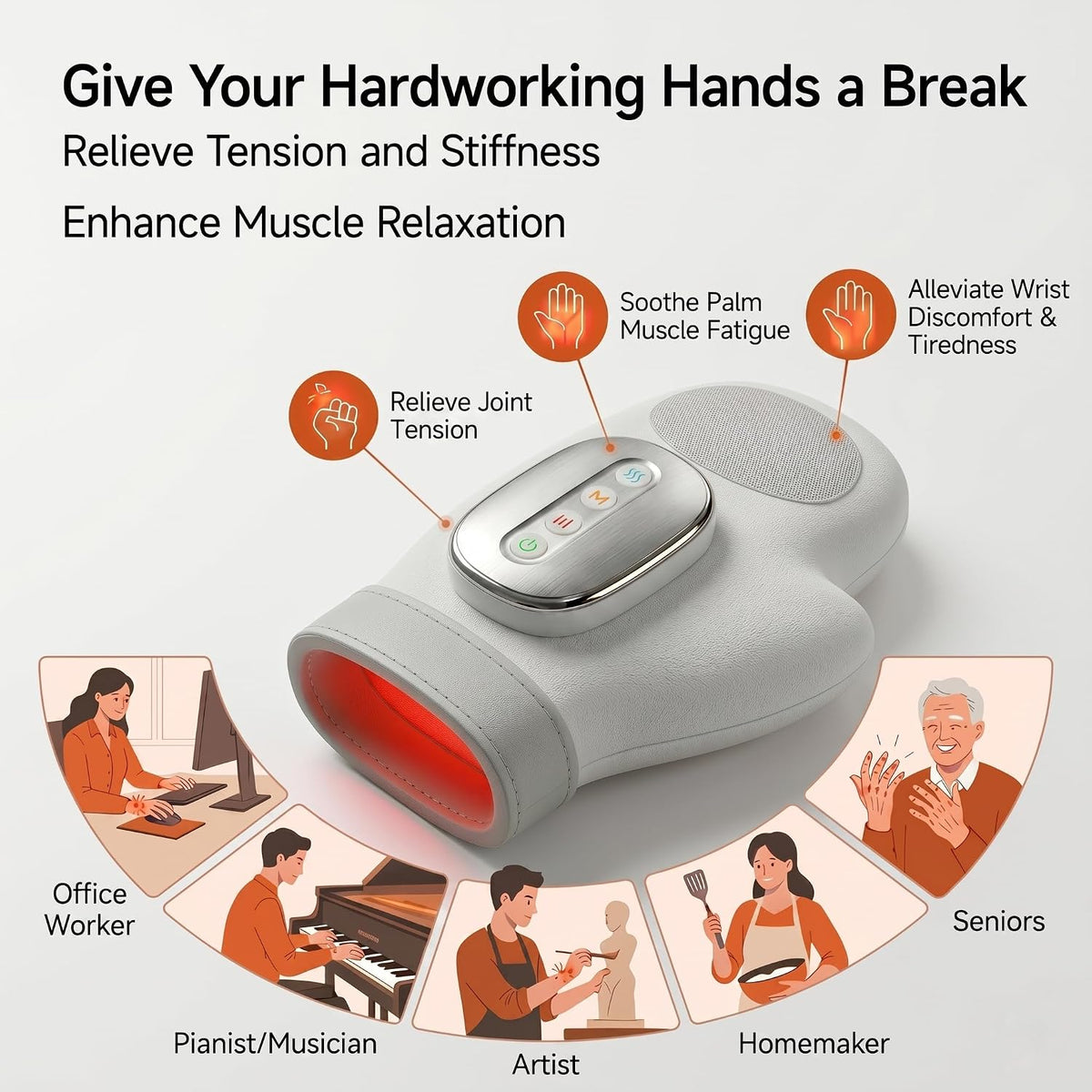 Electric Hand Massager - Heat Function